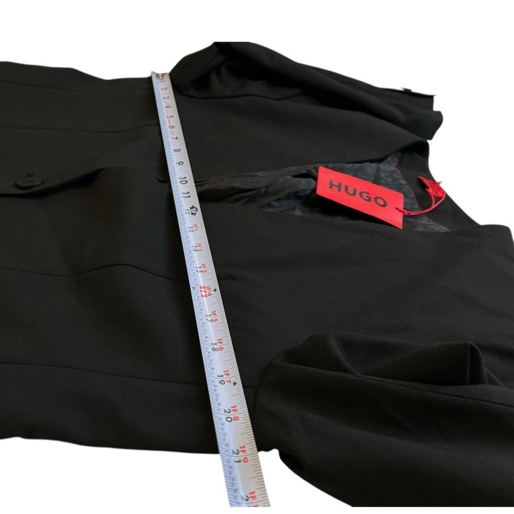 HUGO Collarless Women's Blazer, Fully Lined, Color Black, Size 2 - Picture 9 of 13